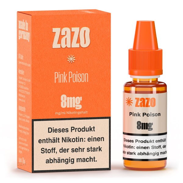 Pink Poison Fruchtmix Liquid Zazo 8 mg/ml Verpackung