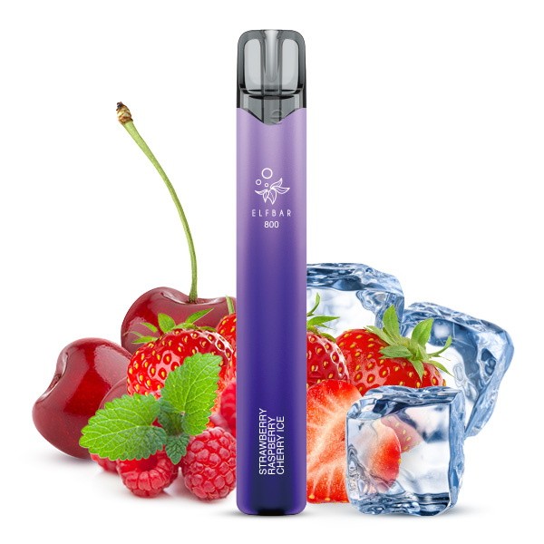 Elf Bar 800 Vape Einweg E-Zigarette Strawberry Raspberry Cherry Ice Geschmack