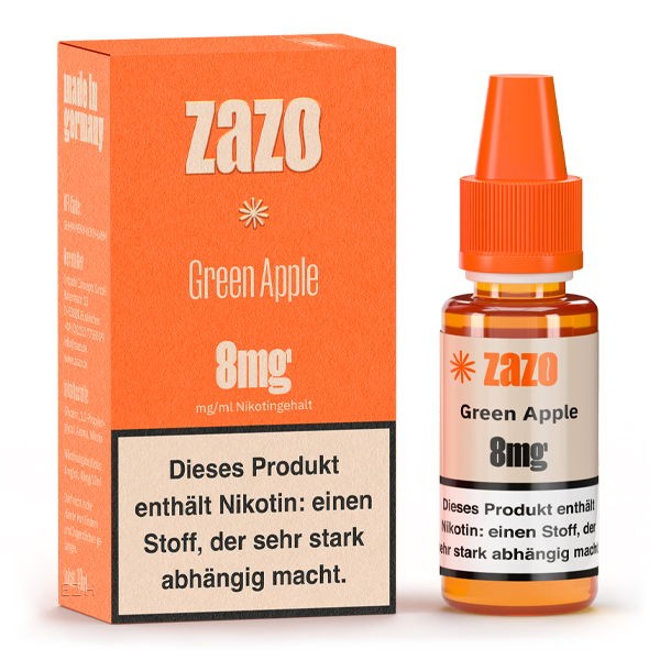 Green Apple Liquid Zazo 8 mg/ml Verpackung