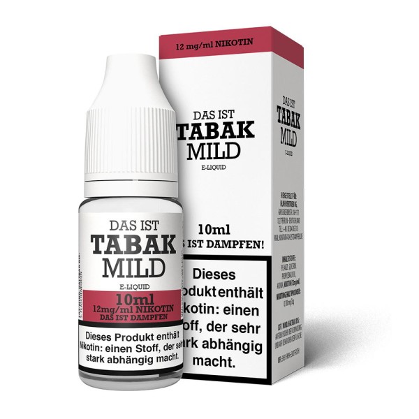 Das ist Dampfen! Tabak Mild Liquid 12 mg/ml