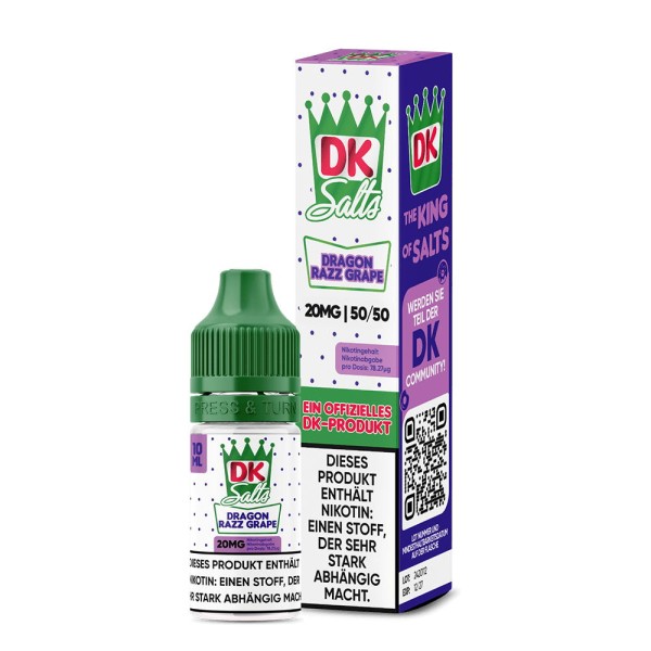 Dragon Razz Grape Nikotinsalz Nicsalt Liquid DK Salts 20 mg