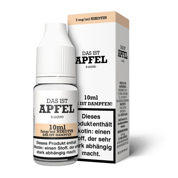 Apfel Liquid Das ist Dampfen 3 mg/ml