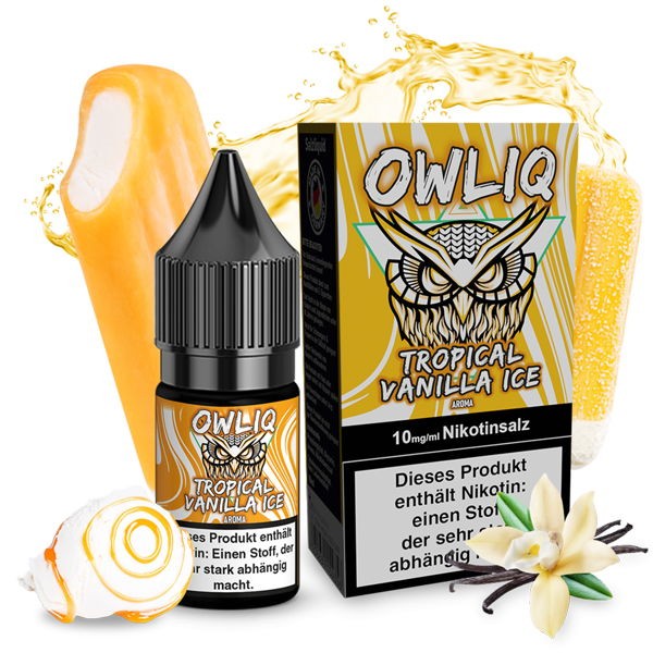 Tropical Vanilla Ice Nikotinsalz Liquid OWLIQ 10mg Beispiel Geschmack
