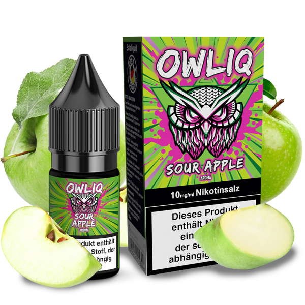 Sour Apple Nikotinsalz Liquid OWLIQ 10 mg/ml Geschmack