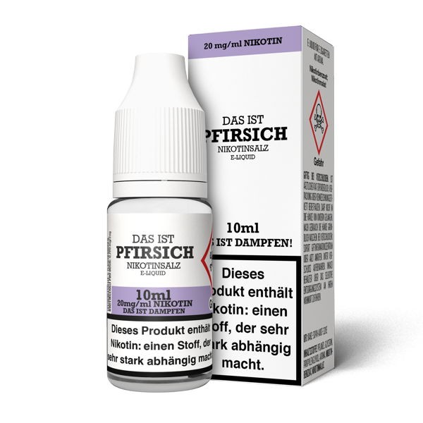 Pfirsich Nikotinsalz Liquid Das ist Dampfen 20 mg/ml