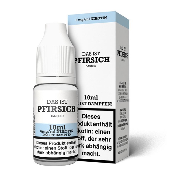Pfirsich Liquid Das ist Dampfen 6 mg/ml