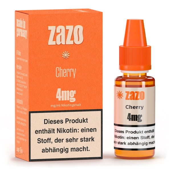 Cherry Kirsche Liquid Zazo 4 mg/ml Verpackung
