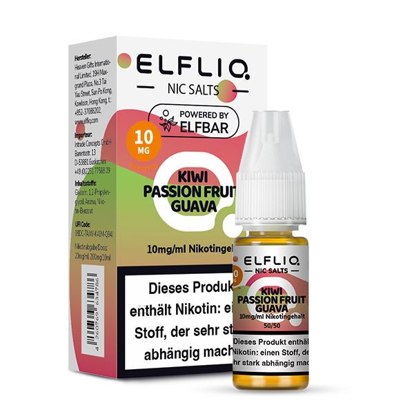 Kiwi Passionfruit Guava Liquid (Elfliq by Elfbar) – Nikotinsalz 10 ml