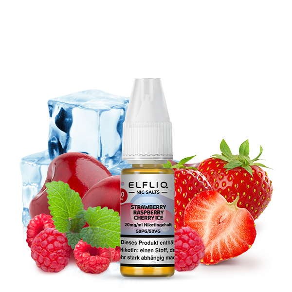 Strawberry Raspberry Cherry Nikotinsalz Liquid Elfliq Elfbar 20 mg/ml Geschmack