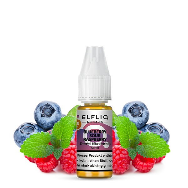 Blueberry Sour Raspberry Nikotinsalz Liquid Elfliq by Elfbar 10 mg/ml Geschmack